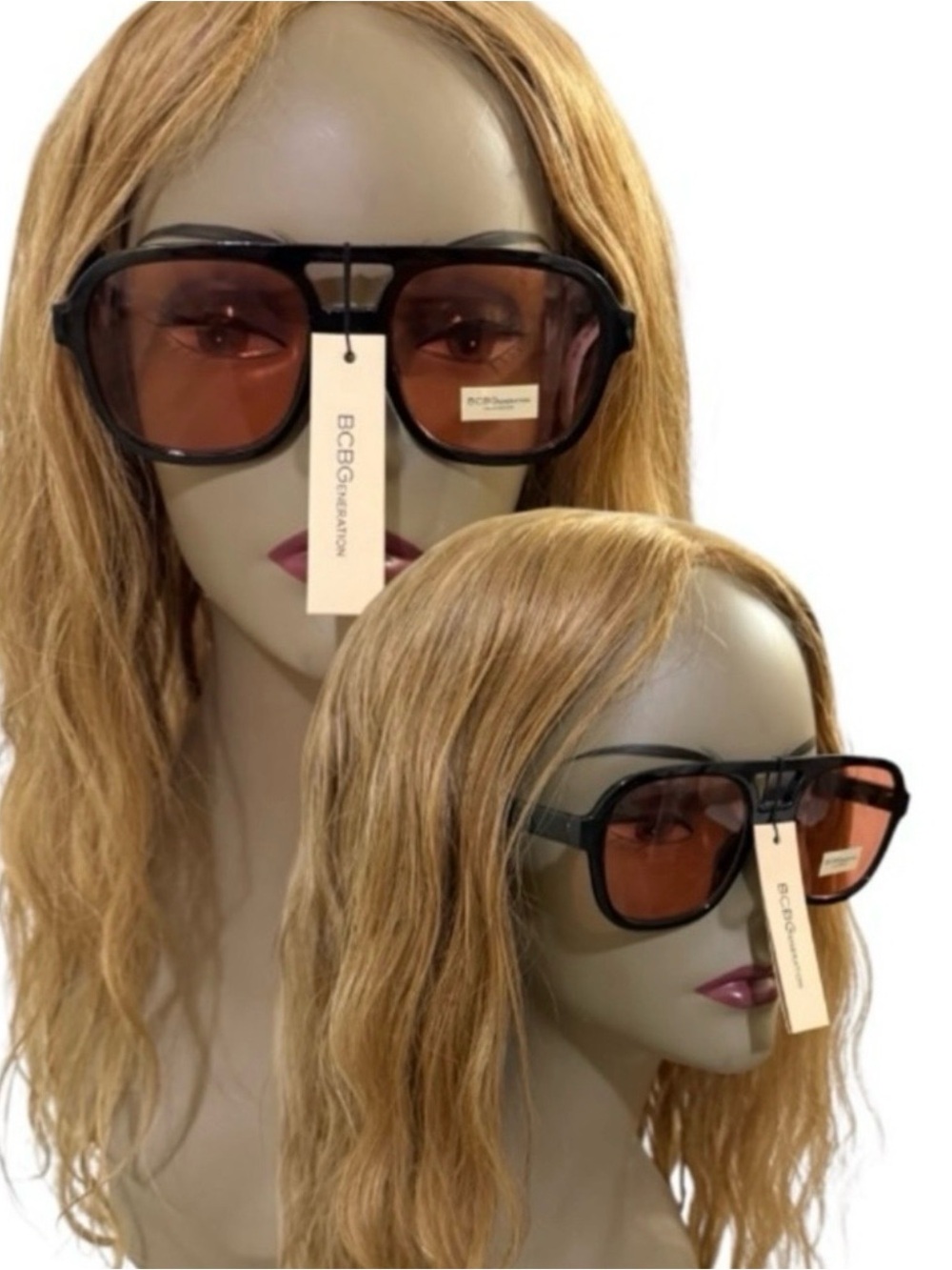 BCBGeneration Black Frame Sunglasses with Brown Lenses